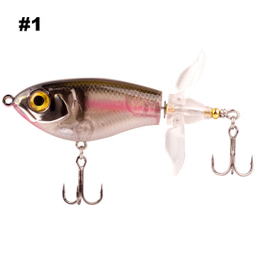 HERCULES Topwater Fishing Lures with Double Floating Rotating Tails